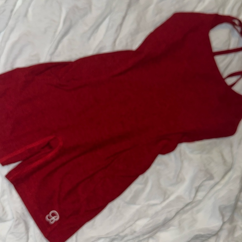Bombshell Sportswear Red Jumpsuit